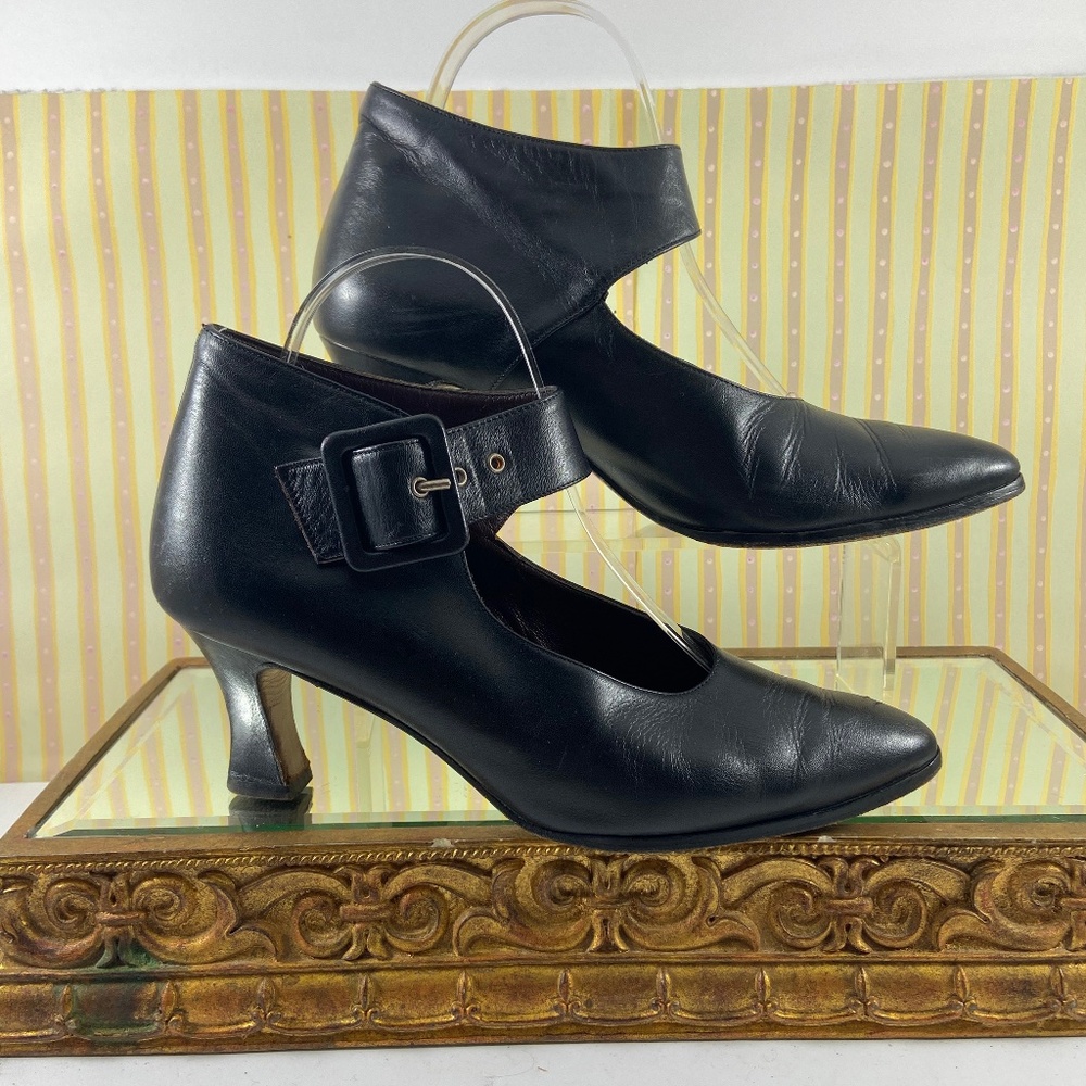 Patania Black Leather Shoes
